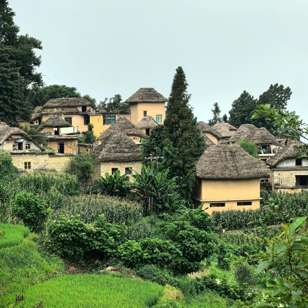 Hani ethnic group mushroom house